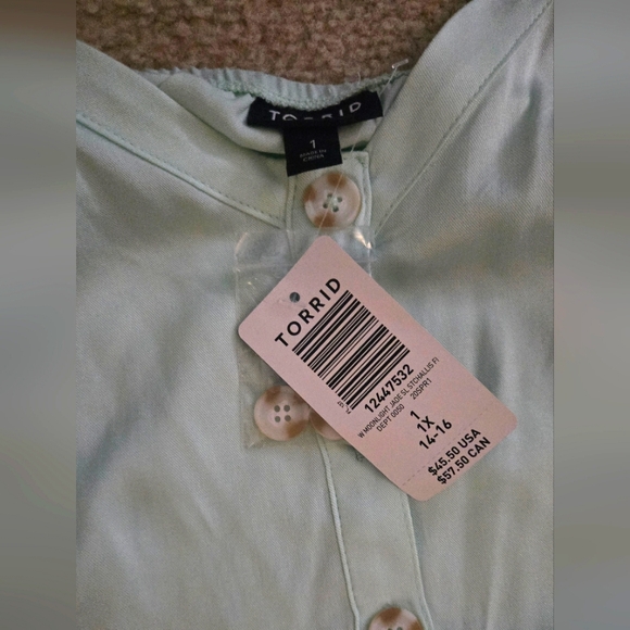 NWT Torrid Mint Challis Fit And Flare Tank Size 1X - Picture 5 of 5